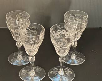 Vtg. Crystal stemware 