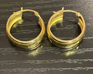 14k hammered gold earrings 