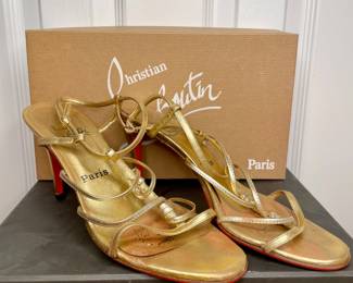 Christian Louboutin gold sandals