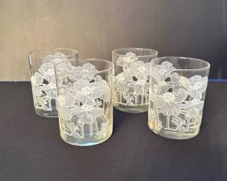 Vtg lowball glasses set of 4