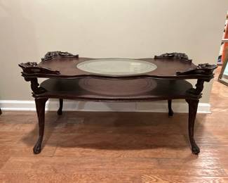 Antique mahogany coffee table 