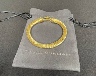 David Yurman 18K Diamond Buckle Bracelet