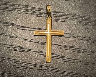14k Gold Cross Pendant 
