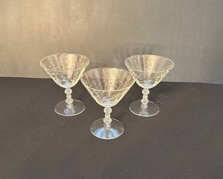 Vtg. Crystal stemware 