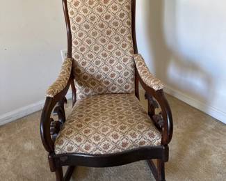 Victorian Carved Antique rocking chair