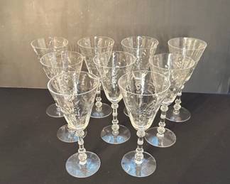 Vtg. Crystal stemware 