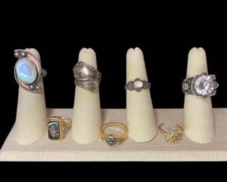 King Baby Crown 925 CZ ring, 925 Sterling and gold tone rings 