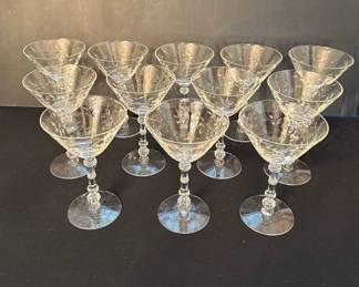 Vtg. Crystal stemware 