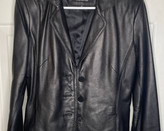 Jones New York leather blazer