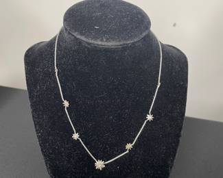 David Yurman Starburst Station Chain Necklace 925 Sterling 