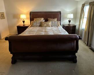 Bernhardt King size bed and side tables