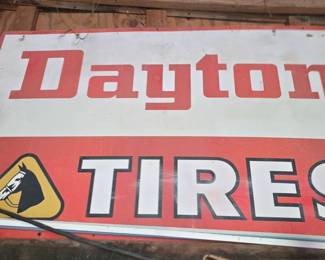 Vintage Metal Dayton Tires Sign