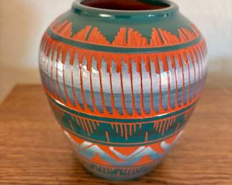 Navajo etched pottery