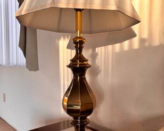 Brass table lamp, part of a pair