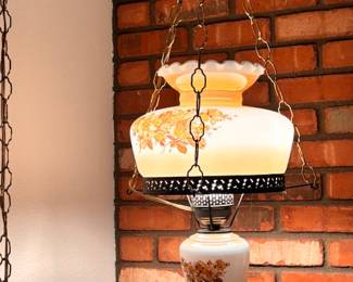 Hurricane floral hanging vintage lamp 
