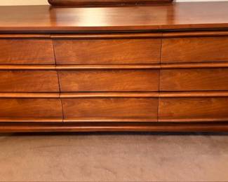 Lane 9 drawer wooden dresser MCM