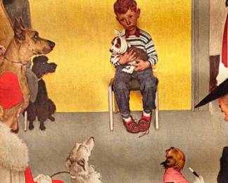 Norman Rockwell canvas - At the Vet’s