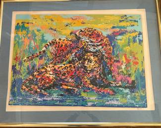 Rare Mark King "Leopard's Pride" Serigraph - Signed, numbered, and framed. 181/275