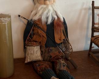 Fly Fishing Bearded Santa- Father Christmas Doll