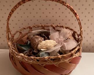 Brown Round Wicker Basket
