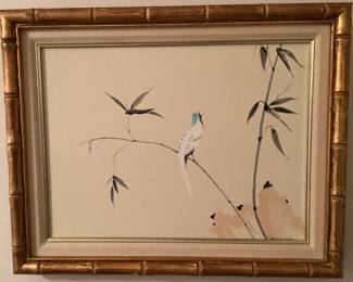 Bird Art Work Bamboo Frame