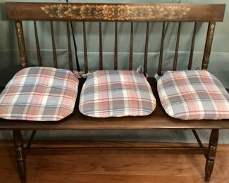 Ladder Back Bench with cushions