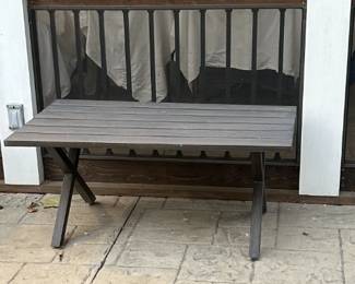 Wrought Iron Chairs and Picnic Table