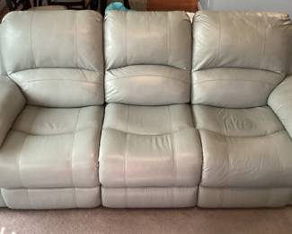 Double Reclining Leather Couch