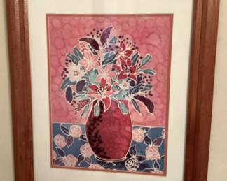 Art Work Vase of Flowers