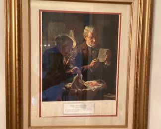 Art Work 2 Men Gold Frame