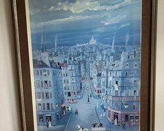 Wall Art City Scape in Blue