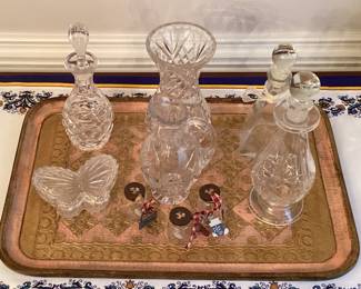 Cut Glass Vases and Figurines