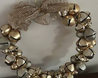 Gold Christmas Bells Wreath