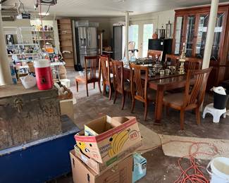 INSIDE THE HUGE GARAGE