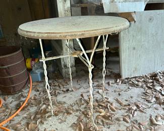 Small antique ice cream parlor table