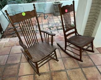 Another pair of antique rockers