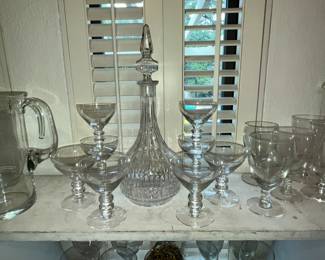 Elegant decanter & glasses