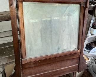 Antique harp mirror