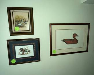 Bob White & duck prints by various artists