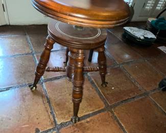 Wonderful antique piano stool!