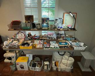 Lots of frames & sewing supplies