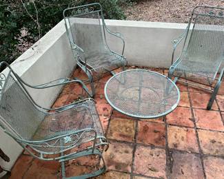 Wrought iron patio set