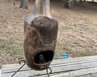 Chiminea on stand