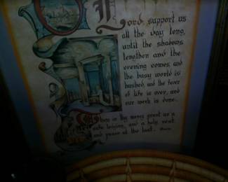 some religious art/prints.