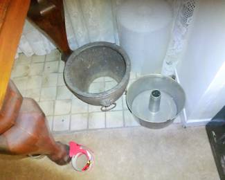 various pans and planters used for water features/etc.