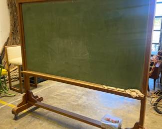 rolling chalkboard with wheels 