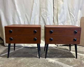 Vintage Teak Mid Century Modern end tables