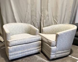 pair of swivel chairs 