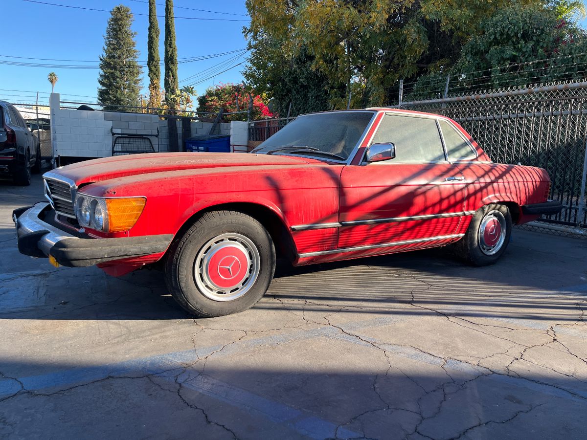 Red 1977 - 1978 Mercedes Benz SL450, Black Leather Interior,  85K Miles, Classic Car Number VIN 10704412038006 