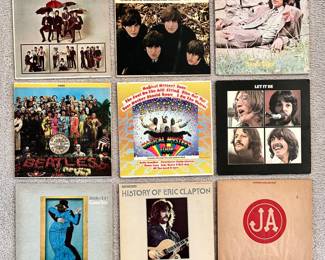 HUGE Vinyl Record Collection: Beatles, Eric Clapton and More!